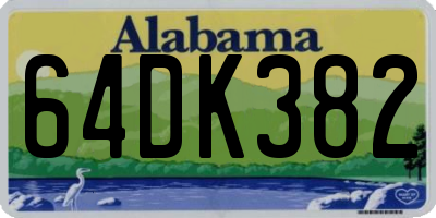 AL license plate 64DK382