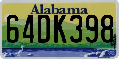 AL license plate 64DK398
