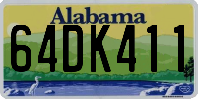 AL license plate 64DK411