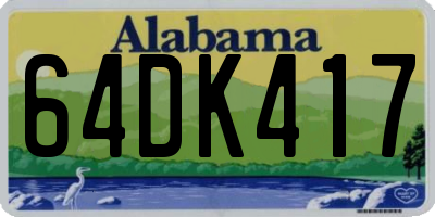 AL license plate 64DK417