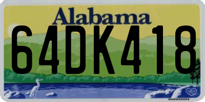 AL license plate 64DK418
