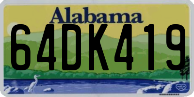 AL license plate 64DK419