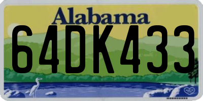 AL license plate 64DK433