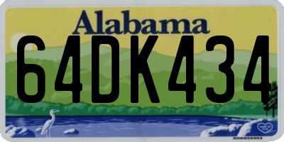 AL license plate 64DK434