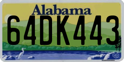 AL license plate 64DK443