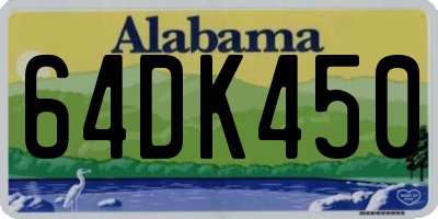 AL license plate 64DK450