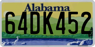AL license plate 64DK452