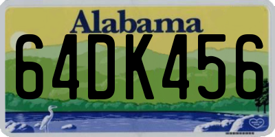 AL license plate 64DK456