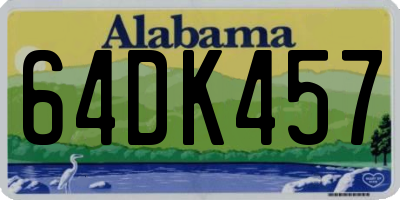 AL license plate 64DK457