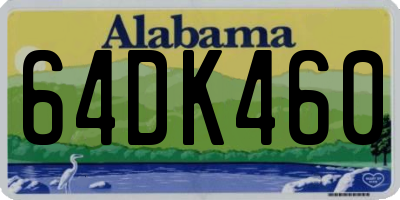 AL license plate 64DK460