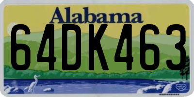 AL license plate 64DK463