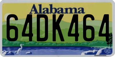 AL license plate 64DK464