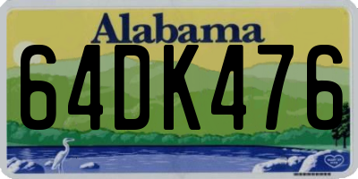 AL license plate 64DK476