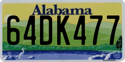 AL license plate 64DK477