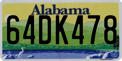 AL license plate 64DK478