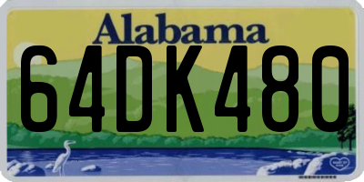 AL license plate 64DK480