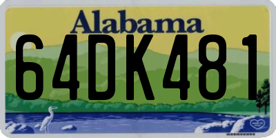 AL license plate 64DK481