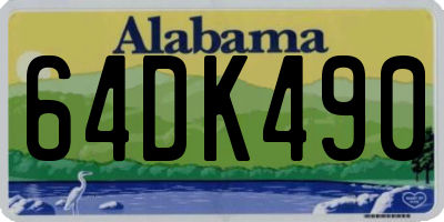 AL license plate 64DK490