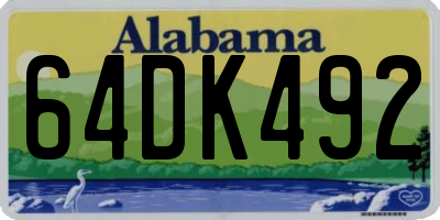AL license plate 64DK492