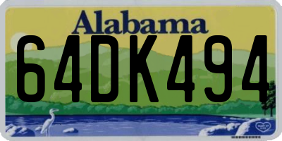 AL license plate 64DK494