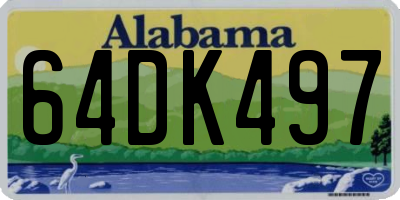 AL license plate 64DK497