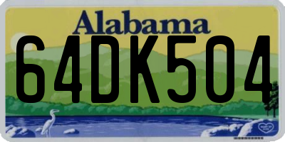 AL license plate 64DK504