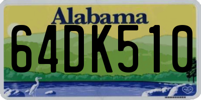 AL license plate 64DK510