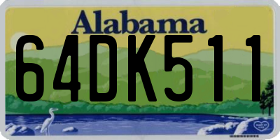 AL license plate 64DK511