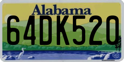 AL license plate 64DK520