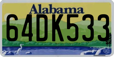 AL license plate 64DK533