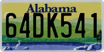 AL license plate 64DK541