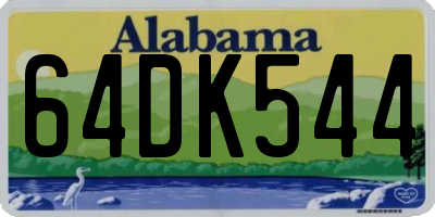 AL license plate 64DK544