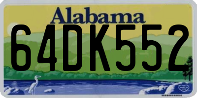 AL license plate 64DK552