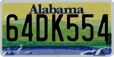 AL license plate 64DK554