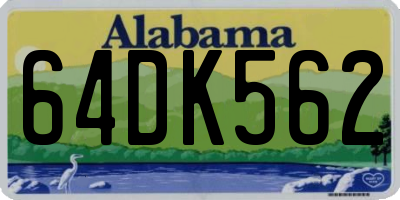 AL license plate 64DK562