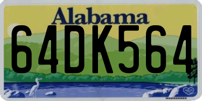 AL license plate 64DK564