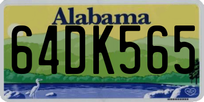 AL license plate 64DK565