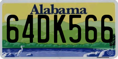 AL license plate 64DK566