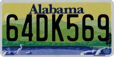 AL license plate 64DK569