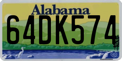 AL license plate 64DK574