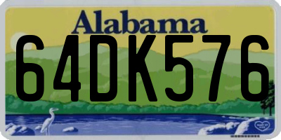 AL license plate 64DK576
