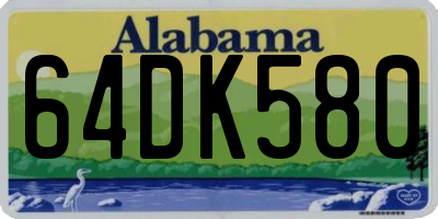 AL license plate 64DK580
