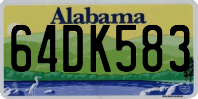 AL license plate 64DK583