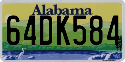 AL license plate 64DK584