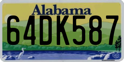 AL license plate 64DK587