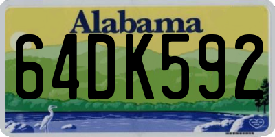 AL license plate 64DK592