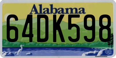AL license plate 64DK598