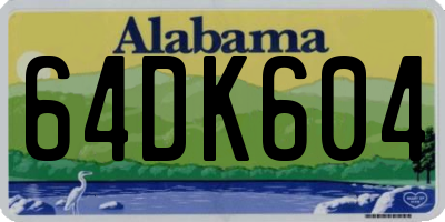 AL license plate 64DK604