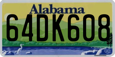 AL license plate 64DK608