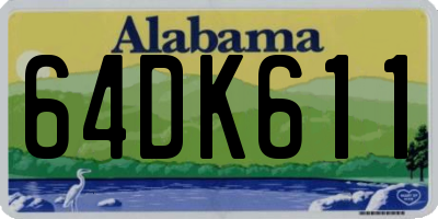 AL license plate 64DK611